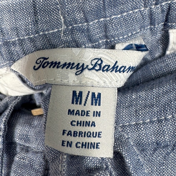 Tommy Bahama Palmbray Tapered Linen Pants, Light Blue, Size M - Picture 4 of 8